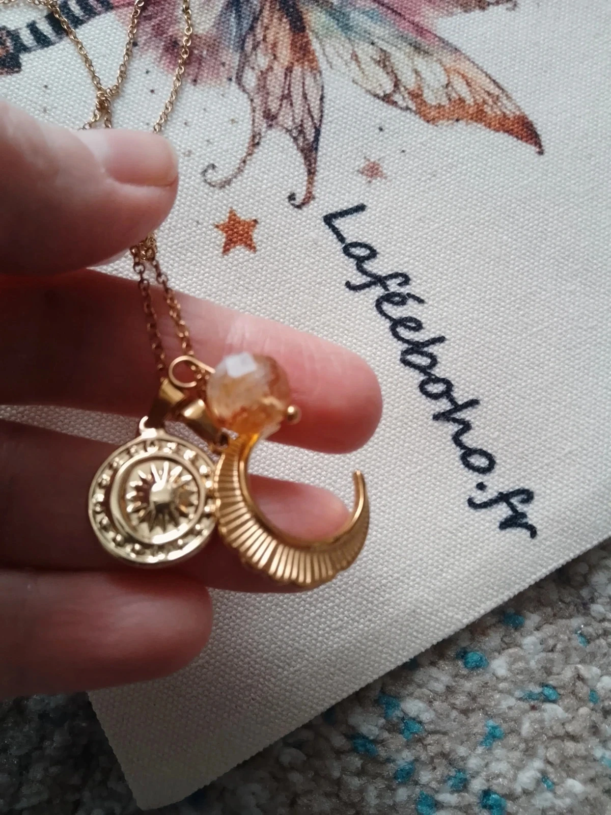 Collier chance lune soleil citrine – photo 2